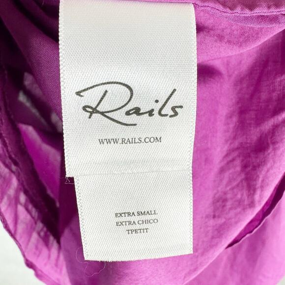 Rails Filomena Summer Casual Lightweight Ruffle Top Size XS Berry - Picture 5 of 10